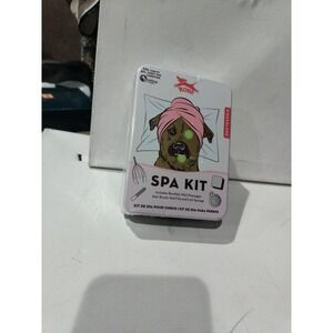 Kikkerland Kobe Dog Spa Kit Grooming Brush Nail File Massager Sponge New Sealed